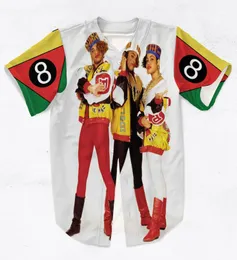 3 Styles Real USA Size Custom made SaltnPepa8Ball 3D Sublimaiton Print Baseball Short sleeves Shirt plus size8815161