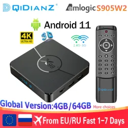 Box X98 Plus Smart TV Box Android 11 AMLOGIC S905W2 지원 AV1 5G WIFI BT 4K 미디어 플레이어 X98PLUS STET 상단 상자