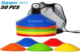 Профессиональные дисковые конусы из 50 гибкости футбола с сумкой для переноски и держателя для обучения футбол детские спортивные конусные маркеры1120776