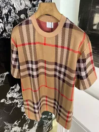 T-shirt maschile, maglietta a maniche corte maschile, materiale in lana di alta qualità, maglietta casual sciolta, camicia a maniche corte a quadri, abbigliamento alla moda, maglietta da donna, maglione