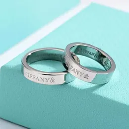 Tiffanyjewelry 패션 디자이너 링 진짜 솔리드 스털링 사이어 다이아몬드 반지 솔리테어 간단