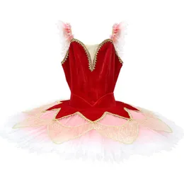 Girls Stage Dancewear ROSSO TUTU DREST BALLET TUTU ABBIGLIAMENTO COSTUMI COSTUMES7055050