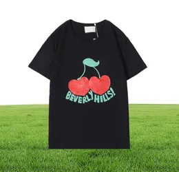 2022s Beverly Hills Kirschdesigner T -Shirt Männer Mode Luxuskleidung Kurzarm Frauen Punk Print Brief Sommer Skateboard Bre2736018