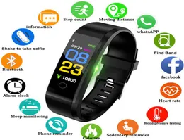 ID115 Plus relógio inteligente Bluetooth Sports Relógios Saúde Pedômetro de frequência cardíaca Smart Pedômetro Pedômetro Bracelet Men Watch5066012