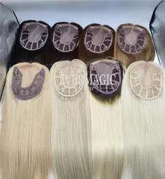 جديد قادم Balayage Color Virgin Human Hair Toppers Mono مع قاعدة لحمة مفتوحة للنساء Hairloss 5729932