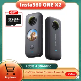 카메라 Insta360 1 x2 360 액션 카메라 10m 방수 Insta 360 1 x2 포켓 수중 헬멧 프로 스포츠 캠