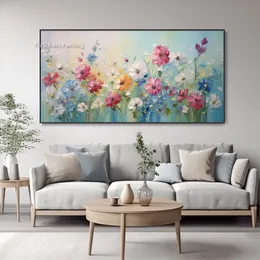 Flowers Canvas Wall Art Decoration Abstract Oil Painting On Canvas Colorful Flowers Canvas pintando obras de arte feitas à mão decoração da cozinha da cozinha decoração