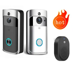 Campainhas v5 Pro wifi sem fio smart smart smart smart smart noturn visionvoice video interfone Doorbell pir Detecção de movimento Câmera do telefone da porta de segurança