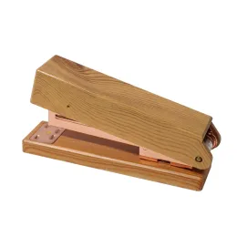 Stapler ABS Material Wood Grain Stapler Log Color Tool Nonslip Base Stationery Office Learning Standery Rose Gold Stapler