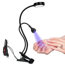 Secadores unhas luzes led led lâmpada UV lâmpada dupla de cabeça dupla ultravioleta mesa de mesa flexível mini gel USB Cura