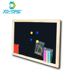 Scanning 30*40cm Chalkboard Wooden Blackboard Wood Frame Chalk Board Dry Erase Magnetic Black Board Office Supplier Free Shipping