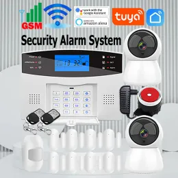 Doorbells 433MHz Wireless Tuya WiFi GSM Home Security System System Control Alexa LCD Screen Smart House Brglar Sensor Wired Sensor