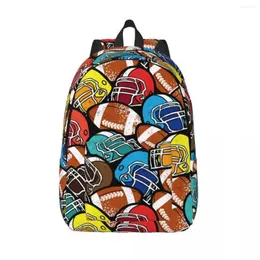 Backpack American Football für Vorschulkindergärtenschule Schüler Bookbag Boy Girl Kinder Kindertagespack Leichtes Wandern