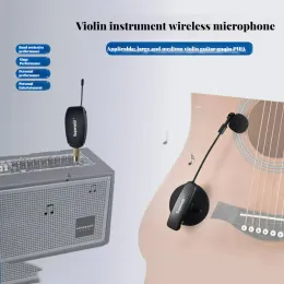 Mikrofony UHF bezprzewodowe skrzypce mikrofonowe bezprzewodowe mikrofon muzyczny instrument mikrofonowy Audio na skrzypce gitarowe na skrzypce gitarowe