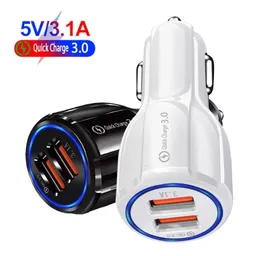 QC 30 Fast Car Ladegerät Dual USB Port 31A Fast Lade 5V 9V 12V Qualcomm Adaptive Quick Charge Phone Adapter für Samsung S8 IPH7606944