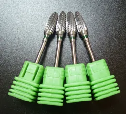 Bits In stock! New design 5pcs Large cone shape carbide nail drill bit electric nail file drill bit coarse carbide drill 3/32''