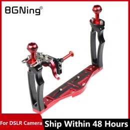 Gimbal Adjustable Dual Handle Tray Stabilizer Rig Diving Upgrade for GoPro Canon Sony DSLR Camera Smartphone Underwater Housing Bracket