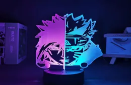 Nocne światła LED LED LIGHTURE Anime Figura podwójna kolor Narutoed Uzumaki i Sasuke Uchiha Lampa BE Dorm Pokój Oświetlenie Will Hol1827042