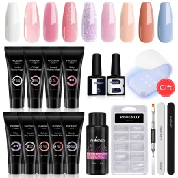 KITS PHOENIXY POLY GEL GEL MANICURE MANICURE SET DI MAGGIORE QUAST ESTLE KIT OGGI ALL'OGUALE PER ESTENZIONE STRUMENTI DI MANICURE SETTIVA