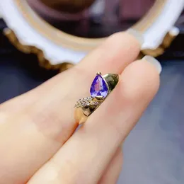 Cluster Rings FS Real 5 7 Natural Tanzanite S925 Sterling Silver Ring for Women Fine Weddings Jewelrry Accessories With Certificate Meibapj