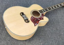 Natural Color Cutaway J200 Akustikgitarre Maple Body Guitarra Solid Spruce Top Rosewood Fingerboard1764095