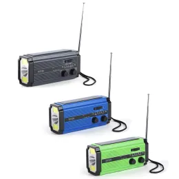 Radio tragbarer Radio Multifunktion Handkurbel AM FM Notfall -Lesel Lampe Taschenlampe Solarlade 5000mah Power Bank