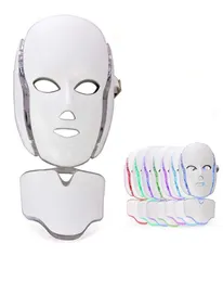 7 färger elektriska led ansiktsmask ansiktsmasker IPL -maskin Lätt terapi Acne Neck Beauty Pon Therapy2379205