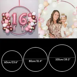 Decorazione per feste 60/80/100 cm Anello Round Balloon Arch Circle Support Frame di supporto per baby Shower Forniture Decorazioni per il compleanno