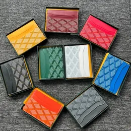 حامل البطاقة الفاخرة حامل بطاقة بطاقة Premium Leather Mini محفظة منسوجة محفظة Men Women Women Credit Card Wallet and Original Box