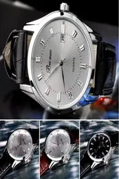 50pcslotミックス4colorsメンドレスカレンダービジネスウォッチファッションレザーbeinuo watch6080955