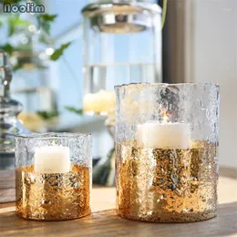 Candle Holders NOOLIM Court European Glass Candlestick Wedding Bar Party Cafe Home Decoration