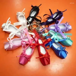 Keychains Ballet Shoe Keychain Decoration Charm Backpack Pinging for Mulher Girls Drop