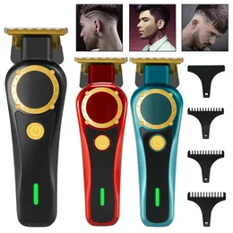 Şarj Edilebilir Kablosuz Saç Düzenleyicisi Erkekler İçin Profesyonel Elektrikli Kesme Sakal Saç Koruma Makinesi Barber Tıraş Makinesi 240408