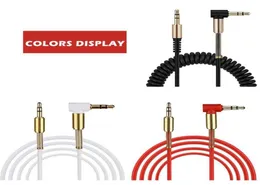 Столатый стерео кабель 3,5 мм мужского до мужчин Универсальные вспомогательные кабели Aux Cord для автомобильных динамиков Bluetooth Hearpet