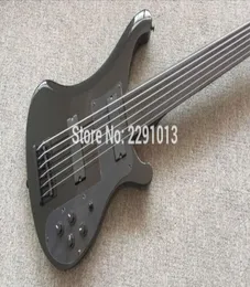 Custom 6 Strings Black 4003 Electric Bass Guitar Black Hardware Bezprzewodowy podstrunnica bez inkrustacji Top Selling8884935