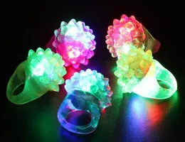 36pcs Strawberry Flashing LED Light Up Toys Bumpy Rings Party Favors Supplies Glow Jelly Blinking Bul1393307