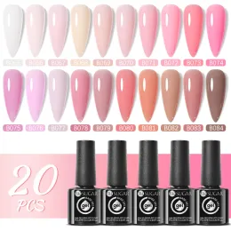 Kits Ur açúcar 20pcs kit de borracha Base de borracha Conjunto de gel Térmico Gel Gel Gel Polish Hybird Mergulhe as vernizes LED de UV da UV para profissão