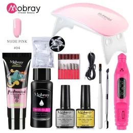 Kits Nagel Set mit 6W UV -Nagel Lampen -Nagelbohrmaschine Maniküre Set Poly -Nagel -Gele Finger Nagelverlängerung Form Soakoff Nagelwerkzeugsets