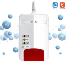 Detektor WiFi Gas Alarm Detector WiFi Natural Leak Befrible Gas Detector App Network Netisering för Tuya Smart Life