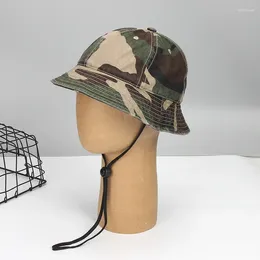 Berets Camouflage Cotton Round Top 6 Panel Fisherman Hats For Men Women Gorro Invierno Sombrero Playa Bucket Caps 58cm 60cm