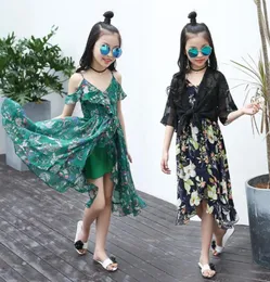 Girl039s Dresses Kids Teen Children Girl Girl Floral Ruffles Off Show Bohemia Dress Dress Bloom Flower Girl for Wedding Laven9658396