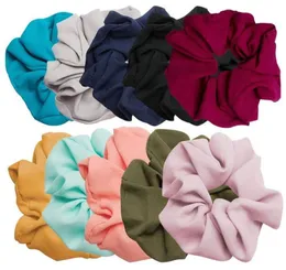 20pcs Lady Girl Hair Scrunchy Ring Elastic Hair Bands reine Farbe Bobble Sport Tanz Scrunchie Soft Scrunchie Haarband FJ33529577225