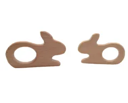 4 pezzi bambino interessante interessante bambino fatto a mano in legno naturale coniglio teether denti da benti da sospensione fai da te doccia baby doccia braccialetta9861278