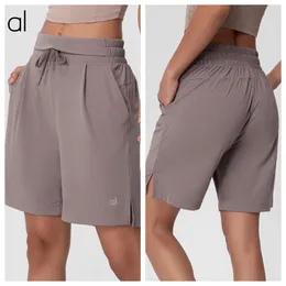 AL-091 Short da esterno sciolto Short da corsa femminile shoga shoga shotnes indossati fuori dai pantaloncini esterni