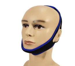 yuvarlak mavi kafa bandı nefes alabilen önleme uyku antisnoring horlama sağlık kafası kapak çene sabit kafa kapağı8220899