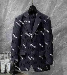 Men's Suits & Blazers Designer Letter Printing Mens Cotton Linen Fashion Coat Jackets Business Casual Slim Fit Formal Suit Blazer Men Styles D1YI