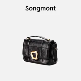 Designer Bag Songmont Small Chocolate Bag Series Designer New Leather Messenger Cader Smão