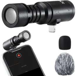 Mikrofoner Sairen Mini -mikrofon med blixtgränssnitt för iPhone 14 13 12 x 8 Smartphone Voice Recording Live Broadcast Mic