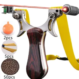 Slingshots Güçlü Lazer Amaçlı Slingshot Alaşım Hızlı Basınçlı Manşet Seti Set Hassas Açık Av Aksesuarları Atış Spor Araçları