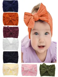 Baby Girls Nylon Bow pannband Elastic Bowknot Bunny Ear Hairbands Headwear Kids HeadTern Turban Knot Head Band Wraps Kha7054536577